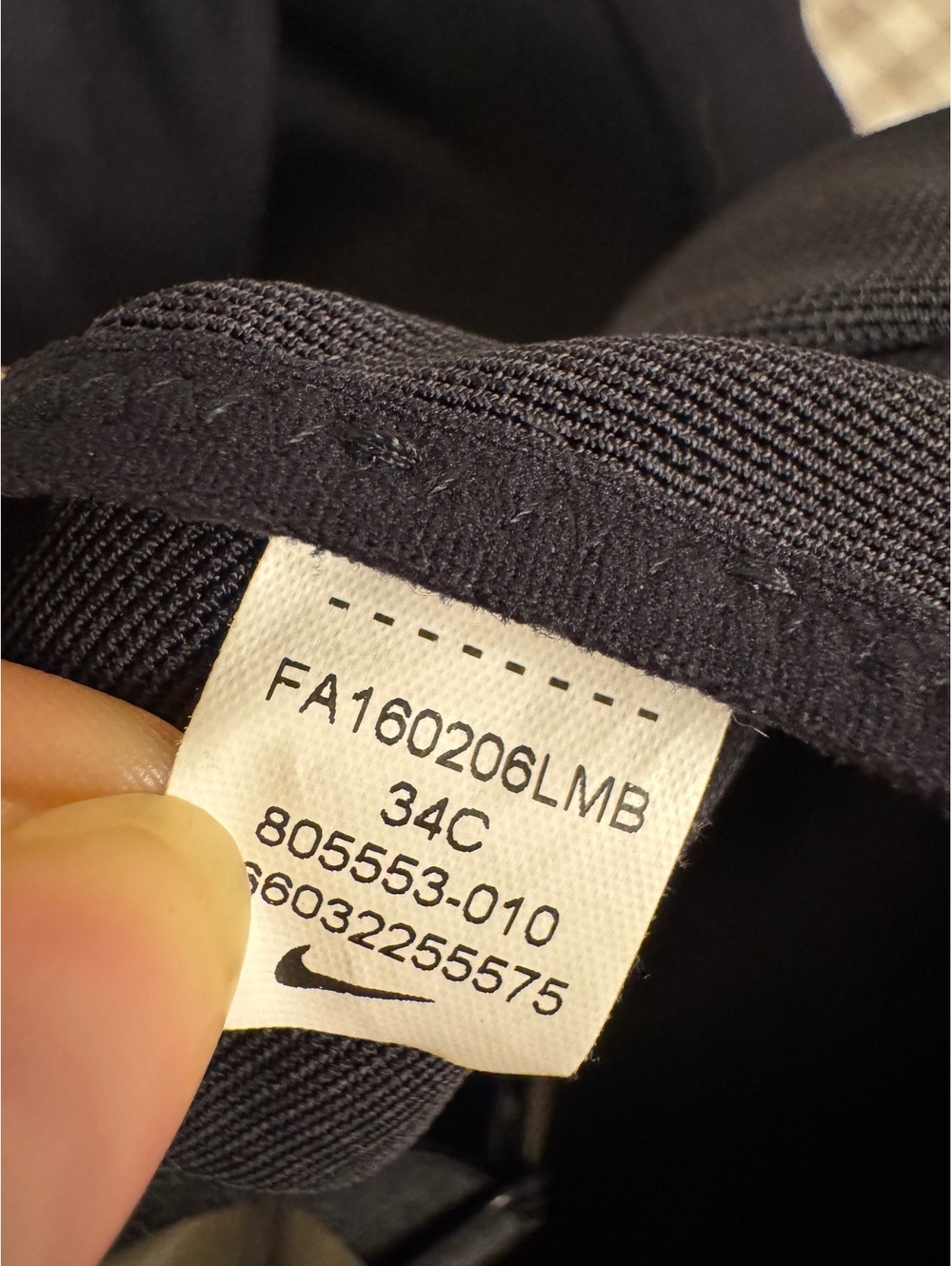 Nike Dri-FIT Women’s Sports Bra Black 34C High Support Racerback - Picture 4 of 5